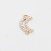 Colgante simple de estrella luna meteoro con incrustaciones de circonita cobre dorado diy Joyería hecha a mano aretes collar material para accesorios