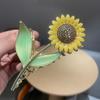 Celebridad de Internet Estilo Nuevo Fresco Elegante Flor de Goteo de Aceite Pinza de Agarre Parte Trasera de la Cabeza Cabello Pinza de Tiburón de Alto Nivel Pinza de Pelo Grande de Metal