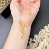 Collar de Flor de Oro de Arena Vietnamita para Mujer, Adornos Decorativos Falsos de Oro para Compromiso, Nueva Joyería de Estilo Chino de Oro de Imitación Que No Se Desvanece Fácilmente
