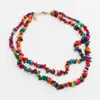 Comércio Exterior Transfronteiriço Colares Europeus e Americanos Colar Bohemian de Pedras Coloridas Ins Colar Feminino de Pedra Natural Joias de Verão