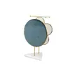 Soporte de exhibición de terciopelo con forma de corazón colorido para joyería Base de mármol Soporte de exhibición para collares, pulseras, pendientes Tienda