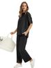 Conjunto Casual Feminino Duas Peças Transfronteiriço, Calça Wide Leg, Terno para o Dia a Dia Todas as Estações, Gola Redonda, Em Estoque