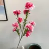 Clavel Artificial Individual de 5 Ramas y Flores Liles en Stock para Decoración del Hogar, Hotel, Bodas, Ramo de Flores Artificiales al por Mayor
