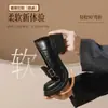 Mocasines negros Augushiden para mujer, nuevos zapatos cómodos de suela gruesa para verano y otoño 2026 para ir al trabajo y entrevistas
