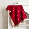 Bufanda de Imitación Cachemir de Alta Gama Estilo Retro Francés Mariposa Nueva para Mujer en Otoño e Invierno Grosor Adicional Cálida para Exteriores Chal de Oficina