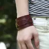 Pulsera de cuero tejida retro para hombre, joyería de exportación europea y americana directa de fábrica punk