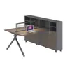 Escritorio de Oficina, Estación de Trabajo para Personal, Combinación de Escritorio y Silla, Estación de Trabajo para Cuatro Personas con Panel Divisor, Mobiliario de Oficina, Personal de Oficina, Escritorio Financiero