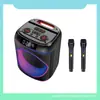 Caixa de Som Bluetooth Partybox Individual 8 polegadas Dança Quadrada Karaoke Áudio 50W Alta Potência Subwoofer Estéreo