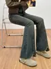 Jeans Masculino de Verão 2026 Tendência Estilo Hong Kong Carta Personalizada Hip-Hop Ins Moda High Street Tendência Cool Calça Longa