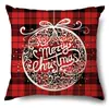 Funda de almohada navideña Transfronteriza Amazon Decoración del hogar Estilo europeo Lino sintético Funda de cojín para sofá Funda de almohada para vacaciones de Navidad