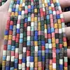Cuentas Sueltas de Piedra Volcánica de Colores Cilíndricas para Aromaterapia con Aceites Esenciales Piedra Volcánica de Forma Irregular Cuentas Hechas a Mano Accesorios para Joyería DIY