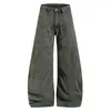 Pantalones de Trabajo Patchwork Personalizados para Hombres, Pantalones Sueltos Casuales de Alta Calle Europea y Americana para Mujeres, Otoño Nuevo, para Montar en Motocicleta