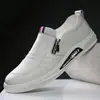 Zapatos Pequeños de Cuero Transfronterizos, Zapatos Blancos Estilo Coreano para Primavera y Otoño, Mocasines Transpirables de Moda y Tendencia, Zapatos de Cuero para Hombre de Comercio Exterior, Zapatos de Cuero Casuales
