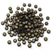Cuentas redondas planas de acrílico de 4 x 7 mm con letras de oro negro, hechas a mano, accesorios de bricolaje, collar de cuentas sueltas.