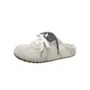 Meias-pantufas Fechadas de Verão para Mulheres, Novo Modelo com Malha Respirável, Sapatos Preguiçosos Slip-On Planos, Sapatos de Sola Grossa
