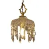 Candelabro de concha vintage estilo francés, luz para comedor, lámpara retro de lujo alto para isla de mesa redonda