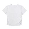 Camiseta dulce y picante para mujer, nueva camiseta de verano de 2024, de manga corta con hombros descubiertos, estilo americano, ajustada y corta.