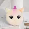 Porta-moedas de unicórnio brinquedo de pelúcia cabelo longo Bolsa infantil estudantil portátil armazenamento bolsa para fones de ouvido porta-moedas de pelúcia