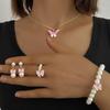 Joyería de estilo simple y moderno, muy vendida, para mujer, estilo europeo y americano, nueva pulsera con colgante de mariposa y perla, venta al por mayor.