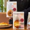 Bolsa de Empaque para Pan Tostado 450g Ventana de Plástico Croissant para Hornear Bolsa Europea Sellado en Ocho Lados Auto-Sellante Bolsa de Pie Venta al por Mayor