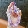 Pulsera de cadena con cuentas de gatito de helado de moda personalizada, llavero, cadena de bolso exquisita, cadena de regalo