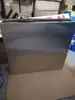 Mesa Plegable de Acero Inoxidable, Mesa Larga para Uso en Exteriores, Mesa Comercial Portátil para Mercados Nocturnos, Barbacoas y Montaje de Puestos, con Hueco Alto para Colocar Artículos