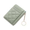 Cartera Sencilla de Monedas Estilo Coreano Bolso Creativo con Cremallera y Cadena Bolso de Monedas Ultra-delgado Portátil Bolso para Múltiples Tarjetas de Identificación