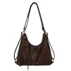 Bolso Tote Grande de Piel Suave Vintage para Mujer 2026 Nuevo Mochila Versátil para el Trabajo Diario Bolso Multifuncional de Hombro Cruzado