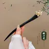 Nueva Horquilla de Madera Estilo Chinoiserie para Mujer, Horquilla Cheongsam Estilo Antiguo Dinastía Han, Horquilla de Aleación, Falda de Cara de Caballo, Tocado, Borla que se Mueve al Caminar