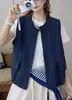 Chal exterior sin mangas, simple, holgado, adelgazante, moda versátil elegante casual, nuevo para otoño 2026