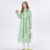 Impermeable para adultos de EVA con ajuste a la cintura integrado para patinete eléctrico, capa de lluvia portátil a prueba de tormentas para todo el cuerpo, estilo largo para una persona