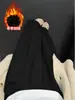 Calça Macia com Forro de Lã para Mulheres, Primavera, Outono, Inverno, Engrossada, Estilo Casual Preguiçoso, Caimento Macio, Perna Reta, Calça de Perna Larga Yamamoto