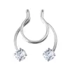 Anillos de Nariz de Acero Inoxidable Más Vendidos Transfronterizos, Anillos de Nariz de Zirconia con Astas, Joyería de Perforación Falsa, Ventas Directas de Fábrica, Anillos de Nariz de Moda con Diamantes