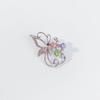 Broche de Planta em Formato de Coração para Mulheres, Galvanizado em Liga Metálica, Fresco e Doce, Estilo Japonês e Coreano, Modelo de Outono, Broche Decorativo Multifuncional