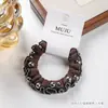 Cuerda para el pelo montada en tarjeta, Goma para el pelo de perlas de alta gama, Anillo de intestino pequeño de encaje a cuadros a la moda, Cuerda para el pelo, Accesorios para el pelo, Goma para coleta