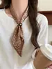 Cachecol com Gola Tira Estampa Poá e Paisley Colar Feminino Cachecol Longo Outono e Inverno Corrente de Suéter Acessórios de Alto Padrão