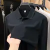 Camisa polo de manga larga de algodón piqué hexagonal para hombre, nuevo estilo de otoño, cuello camisero, color liso, casual, transpirable, camiseta para hombre hecha a medida