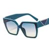 Nuevas gafas de sol de moda coreana para hombres y mujeres, con protección UV en colores europeos y americanos, montura grande, 9555