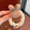 Cuerda de felpa color curry para otoño e invierno, banda elástica para el pelo de niña, anillo para el pelo, banda de goma linda, bola de goma, banda de goma para la cabeza, accesorios para el pelo