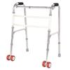 Caminhador Twist para Idosos com Rodas, Caminhador Empurrável Ajustável Semi-Aço, Caminhador Espessado com Rodas, Caminhador Totalmente em Aço