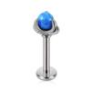 Opal Transfronteiriço Lábio Unha Aço Inoxidável Formato de Gota Alta Transparência Unha de Orelha Cor de Doce Lábio Unha 16g Joia de Piercing para Unha de Orelha