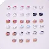 Decoraciones populares para uñas estilo caricatura japonesa con temática de gato KT, pequeños accesorios de resina, aretes DIY, pinzas para el cabello y accesorios para uñas, al por mayor
