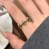 Anillo de Cruz de Zirconia Retro Vintage de Diseño de Nicho para Mujer, Nuevo Anillo Abierto Ajustable de Moda, Versátil y Elegante