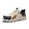 Zapatos Casuales de Talla Grande para Hombre de Moda con Bloques de Color Otoño/Invierno Suela Gruesa para Exteriores Antideslizantes Deportivos Zapatos de Papá Superficie de Cuero Zapatos de Moda para Viajar