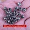 Xizang prata camiseta conta bola ornamentos feitos à mão acessórios DIY contas de Buda acessórios com bola oca pendurada contas redondas esculpidas flores