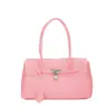 Bolsa de Gelatina de Grande Capacidade Bolsa Transparente Colorida Bolsa Tote de Mão Moda Versátil para o Dia a Dia Bolsa Kelly Bolsa de Ombro para Mulheres