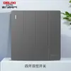 Panel de enchufe e interruptor Delixi placa grande cinco orificios pared aire acondicionado con lámpara tipo 86 16 A instalación empotrada 501 blanco