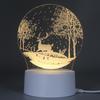 Luz de noite 3D presente criativo luminária de mesa carregamento USB toque luminária de cabeceira padrão de produção logotipo imprimível
