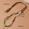 Cordón Colgante para Collar de Cera de Abeja Estilo Tíbet, Cordón Trenzado Hecho a Mano de Cuero con Nudo Vajra de Colores, Cordón para Colgar Cuentas Dzi y Thangka, Versión Fina