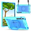 Para Samsung Tab S7 FE correa de hombro color pulsera de silicona soporte anticaída carcasa trasera plana T735 funda protectora